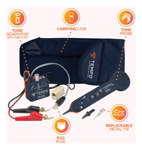 Generador De Tono Chicharra Tempo 701k-g/6a Coax Rj45 Rj11