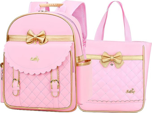 Mochila + Bolso Impermeable Princesa Rosa Grande