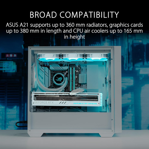 Gabinete Asus A21 Mini Tower Micro-atx Blanco B0cpp58899 A21|blanco|conector Oculto.