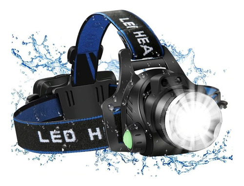 Imagen 1 de 7 de Linterna Cabeza Foco Led Frontal Cintillo Minero Caza +envio