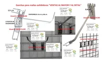 Comprar Ganchos Exhibidores Para Malla Rejillas Cromados De 3 Puntos