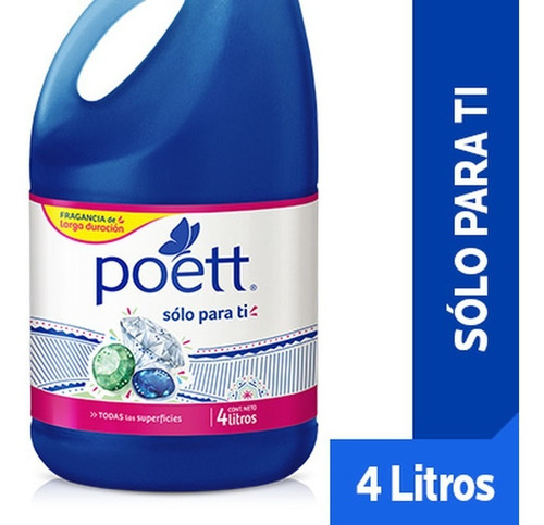 Limpiador De Pisos Poett Sólo Para Ti 4 L