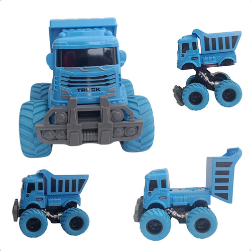 Kit 4 Brinquedo Caminhão Construção Civil Fricção Infantil