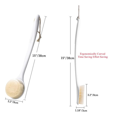 Cepillo De Espalda Para Ducha, Cepillo Corporal De Ducha De