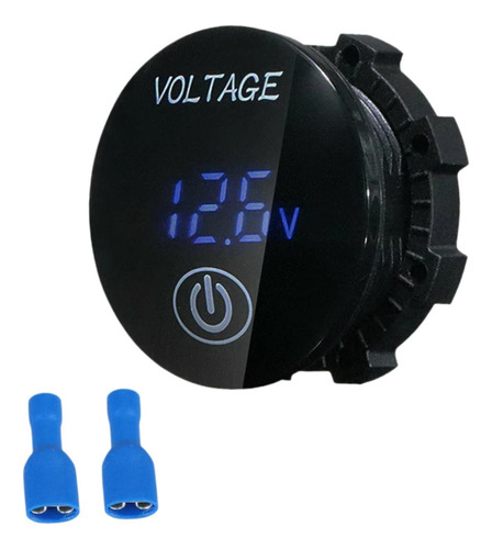 Voltímetro De Calibre De Automóvil 12 V-24 V Azul