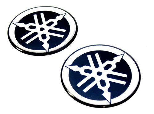 Imagem 3 de 4 de Adesivo Yamaha Emblema Brasão R1 Fazer Xt660 Alto Relevo Par