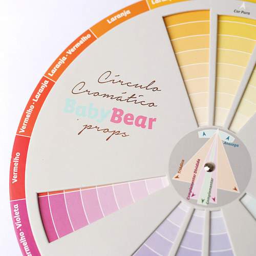 Círculo Cromático Baby Bear Paleta De Cores P/ Combinações Em Estúdio Fotografico