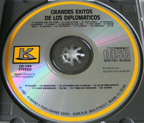 Los Diplomáticos Grandes Éxitos - Sin Portada (1987) Austria