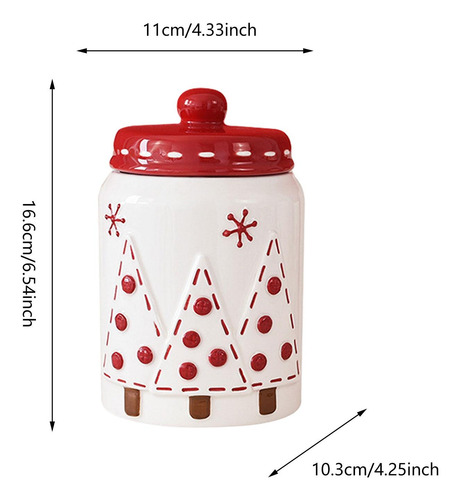 Recipiente De Cerámica Para, Bote 11 Cm X 10,8 Cm X 16,6 Cm