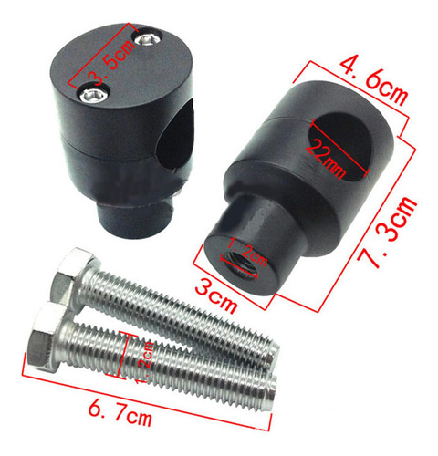 Elevadores De Manillar De 1 Pulgada Para Negro 22mm