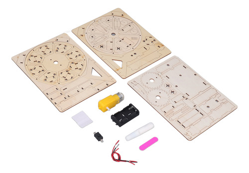 Kit De Construcción De Maquetas 3d De Noria, De Madera, Educ