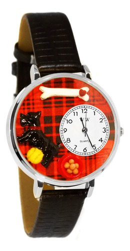 Whimsical Relojes Unisex U Scottie Piel Negro Reloj De Cuer.