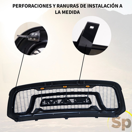 Imagen 4 de 7 de Parrilla Letra Led Dodge Ram 1500 2013-2018 Tipo Rebel