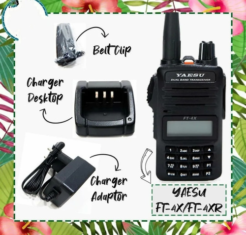 Yaesu Ft4x Bibanda + Cargador -- Dealer Oficial Negro Vhf Uhf Fm