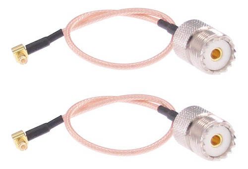 Rfaha 2pcs Rf Coaxial Cable Uhf Hembra So239 A Mcx Macho De