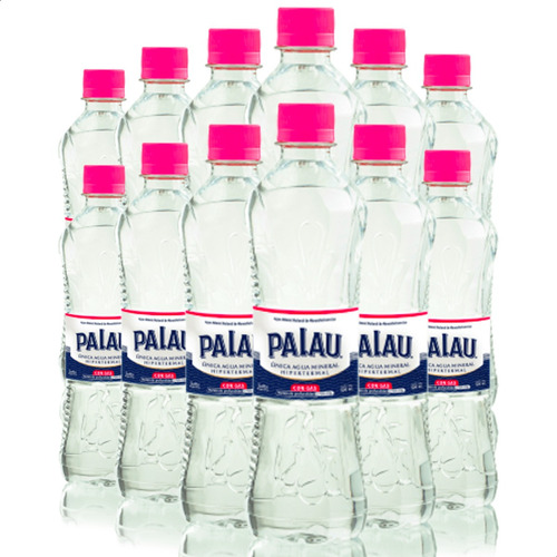 Agua Mineral Con Gas 500ml Palau Hipertermal Pack X12