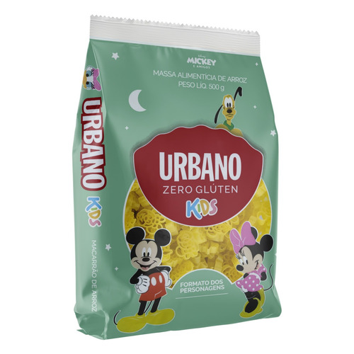 Imagem 3 de 4 de Macarrão de Arroz Mickey e Amigos Urbano Kids Pacote 500g