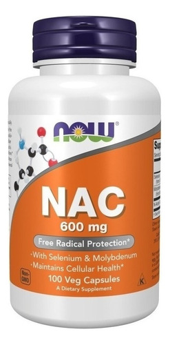 Nac 600mg 100caps, Now,