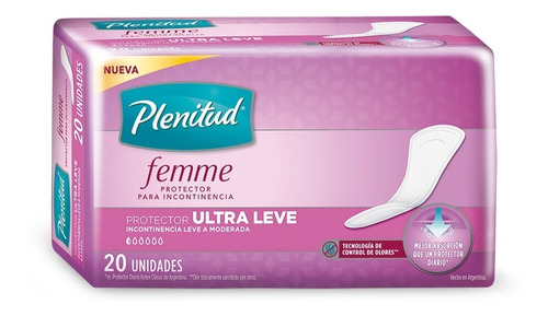 Plenitud Protector Ultra Leve Femme X 20 Unidades