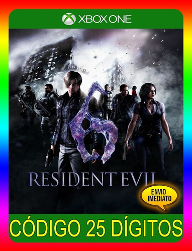 Resident Evil 6 Xbox One Original - 25 Dígitos (envio Já)