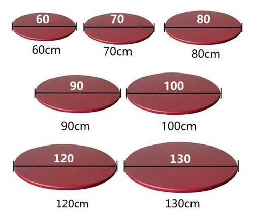 Funda De Mesa Redonda Impermeable Para Mesa De Comedor Oil-p