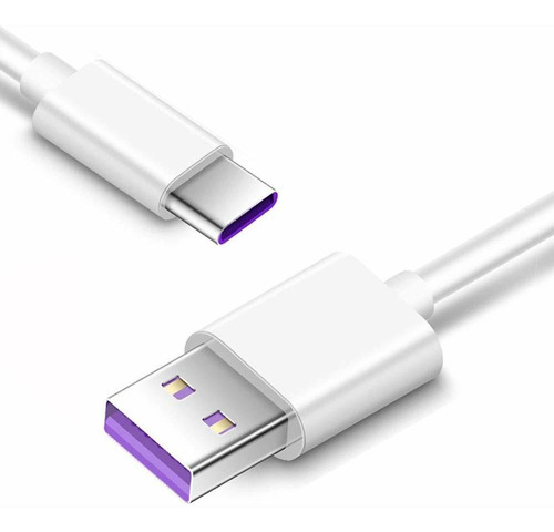 Cable Usb A Usb-c, 6.6 Pies/blanco/carga Rapida