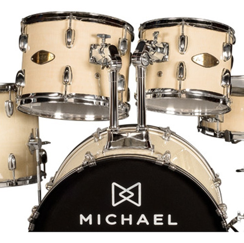 Bateria Acústica Michael Audition Dm828 Natural Bumbo 22