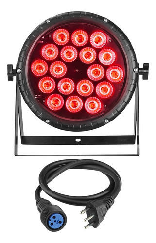 Canhao Led Par 18 Leds 20w Rgbwa+uv Com Dmx, Display, Alças 110V/220V