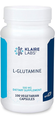 L-glutamina 500 Mg - 100 Cápsulas Vegetarianas De Klaire L.