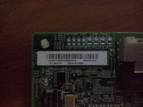 Placa Controladora Raid - 43v7415 Ibm Sas/sata