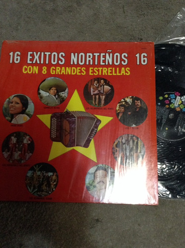 Lp 16 Exitos Norteños Con 8 Grandes Estrellas