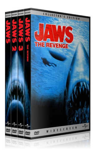 Tiburon 1 2 3 4 Jaws Saga Completa Coleccion Dvd Latino