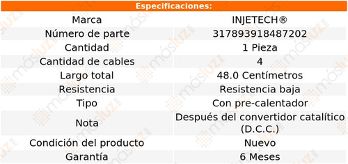 1- Sensor Oxígeno Dcc Tiida 1.8l 4 Cil 2007/2017 Injetech