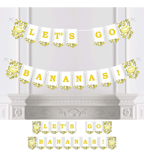Big Dot Of Happiness Lets Go Bananas - Bandera De Banderines