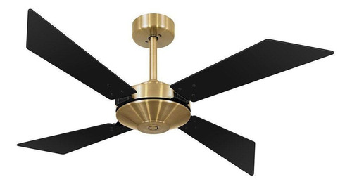 Ventilador Teto Volare Dourado 4 Pás Preto 110v