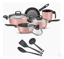 Comprar Conjunto Jogo Panelas Teflon Antiaderente Tampa De Vidro