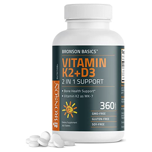Vitamina Bronson K2 D3 (mk7) Suplemento No Gmo 6r38f