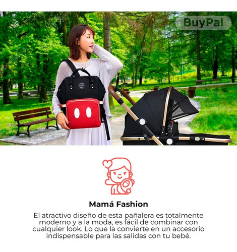 Imagen 5 de 7 de Pañalera Mochila Bolso Bebe Madres Multifuncional Termico