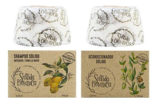 Sentida Botánica Kit Shampoo Solido Grasos + Acondicionador