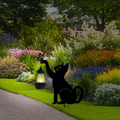 Ml Estaca Para Gatos Al Aire Libre Con Luz Linda Luz De