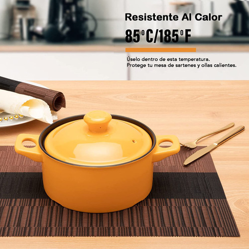 6 Manteles Individuales Pvc De Mesa Comedor Y 1 Camino Mesa