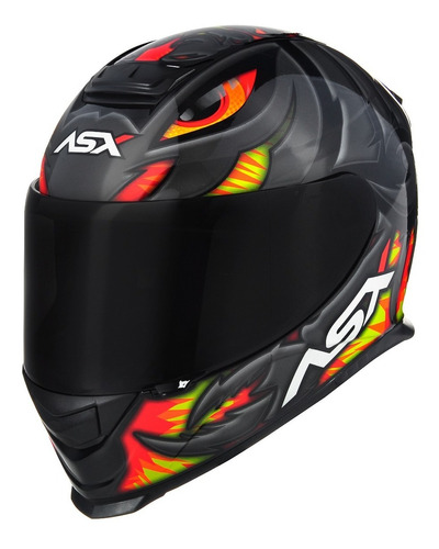 Capacete Asx Eagle Scorpion Preto Brilho Masculino Feminino Tamanho do capacete 58-M