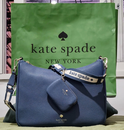 Bolsa Kate Spade New York Emma Grande Azul Azul Lisa Níquel Azul