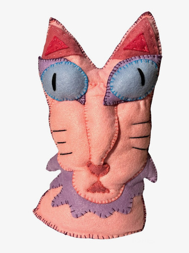 Gatito Tomás, Art Toy, Muñeco Hecho A Mano, 30x20x10cm