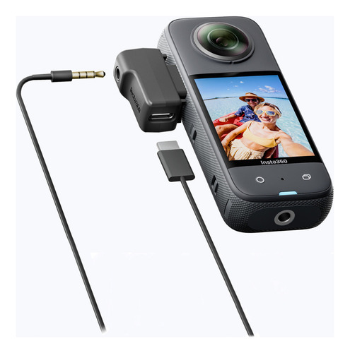 A Con Adaptador De Micrófono Para Cámara Insta360 One X3 3.5