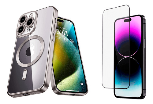 Capa Capinha Slim Magsafe Para iPhone 15 Todos + Pelicula 9d