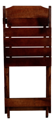Mesa Tampo Madeira Retangular Dobravel C/ 4 Cadeiras 120x70