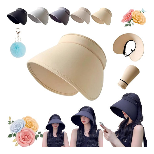 Nuevo Sombrero De Sol Hueco Anti-uv De Ala Grande Para Mujer