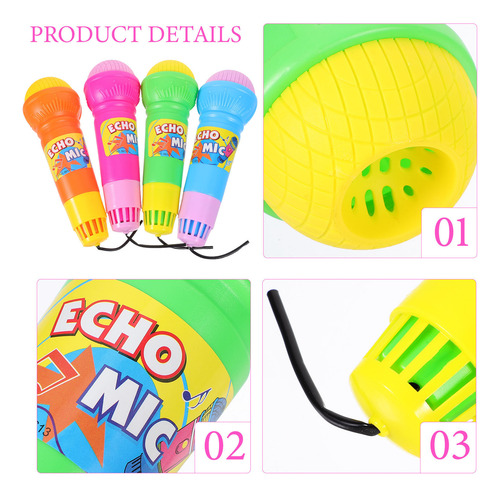 4 Micrófonos Echo Para Niños Echo Mic Lightweight Music