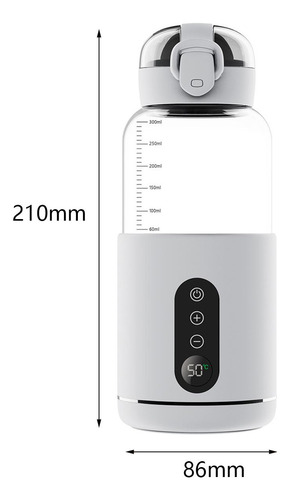 Botella De Agua Portátil De 300ml Con Calentador De Leche